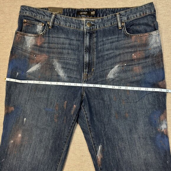 Lauren Ralph Lauren Womens Blue Denim Jeans High Rise Crop Atlas Wash 18W NWT - Picture 13 of 16